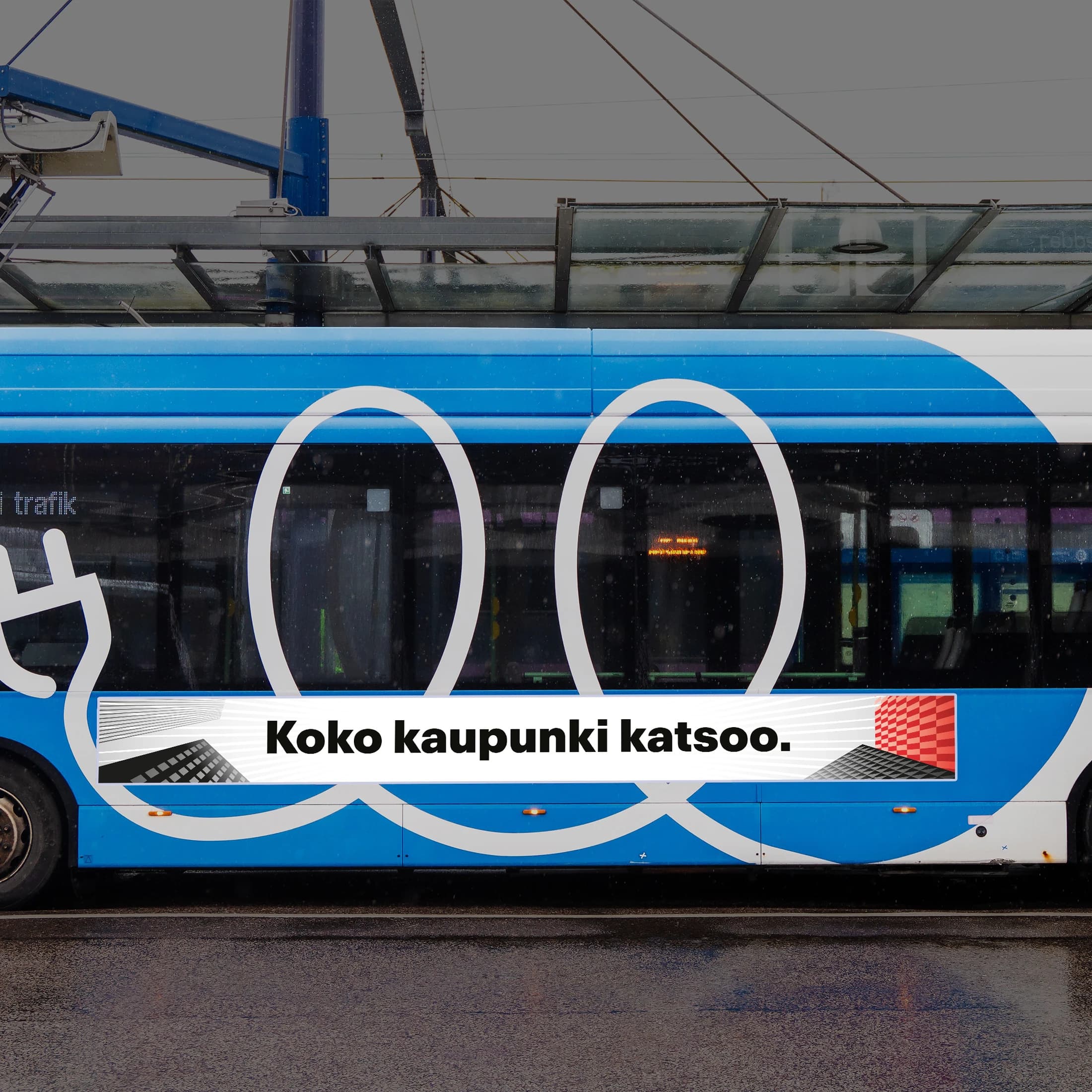HSL bussi - Ulkosivumainokset